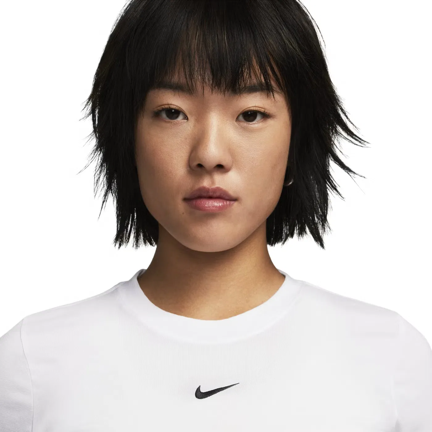 Футболка укороченная с принтом Sportswear Essential Nike, белая — фото 2