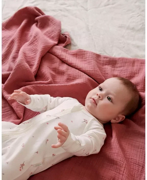 Детский комплект комбинезонов на молнии Purebaby, Vanilla Blossom Pack — фото 2