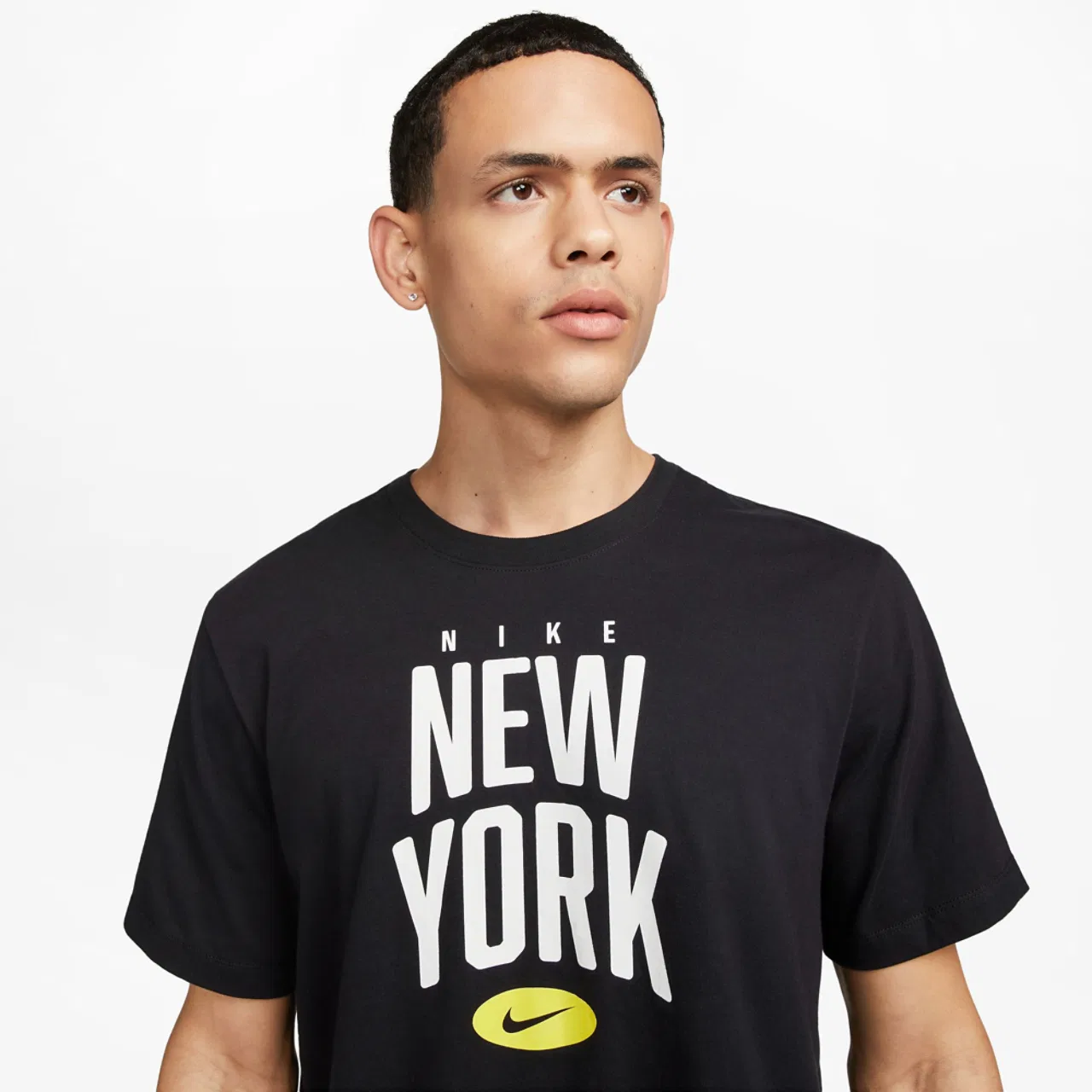 Футболка мужская City Nike, черный/белый — фото 4