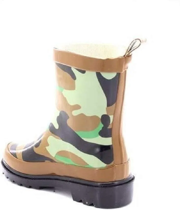 Детские сапоги дождевые с камуфляжным принтом StormWells, Green/Brown/Black — фото 3