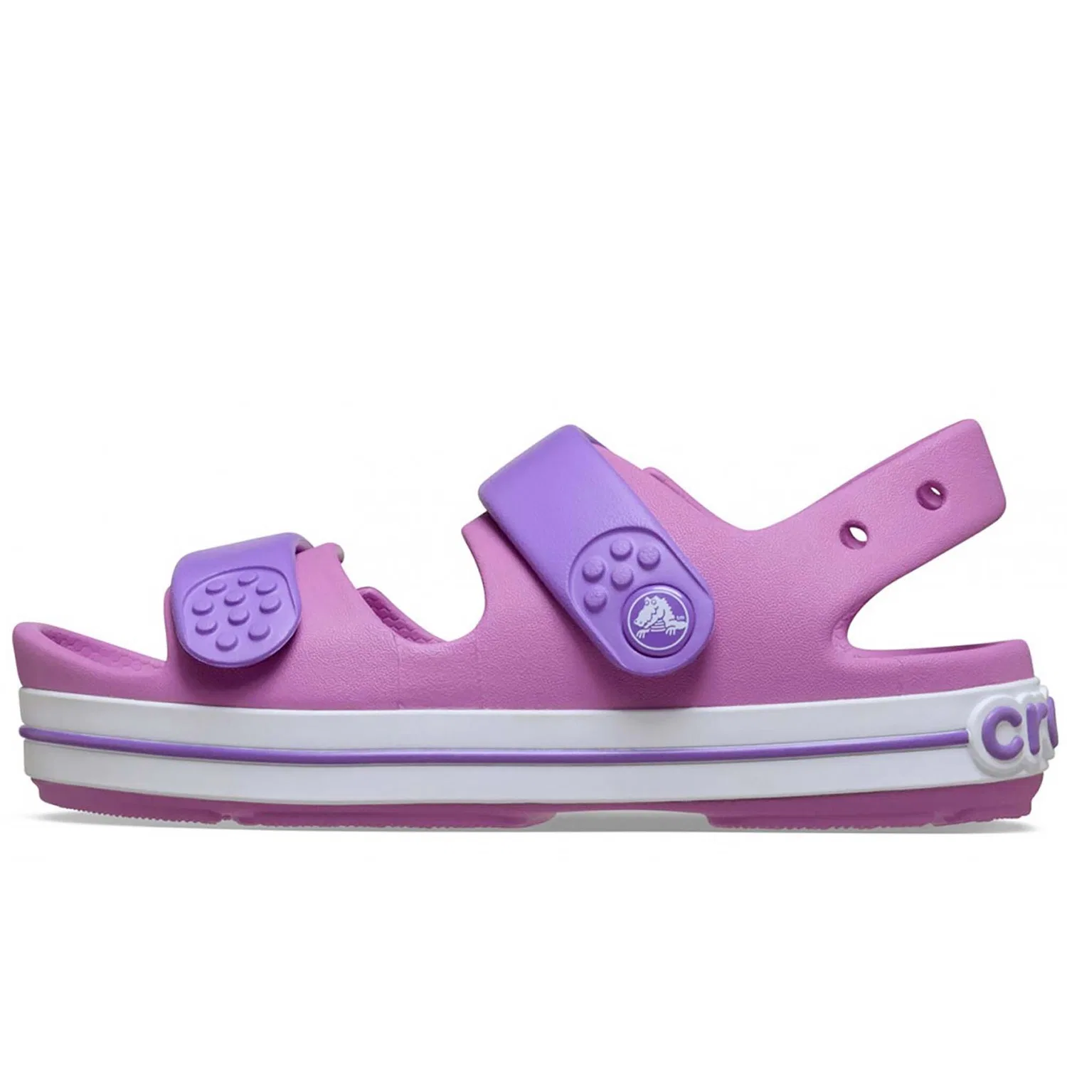 Детские сандалии с двумя ремешками Crocband Cruiser Sandal K Crocs, Rosa / Schwarz / Dunkelgrau