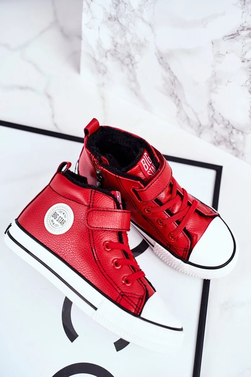 Детские кеды утепленные Big Star, Красный — фото 4