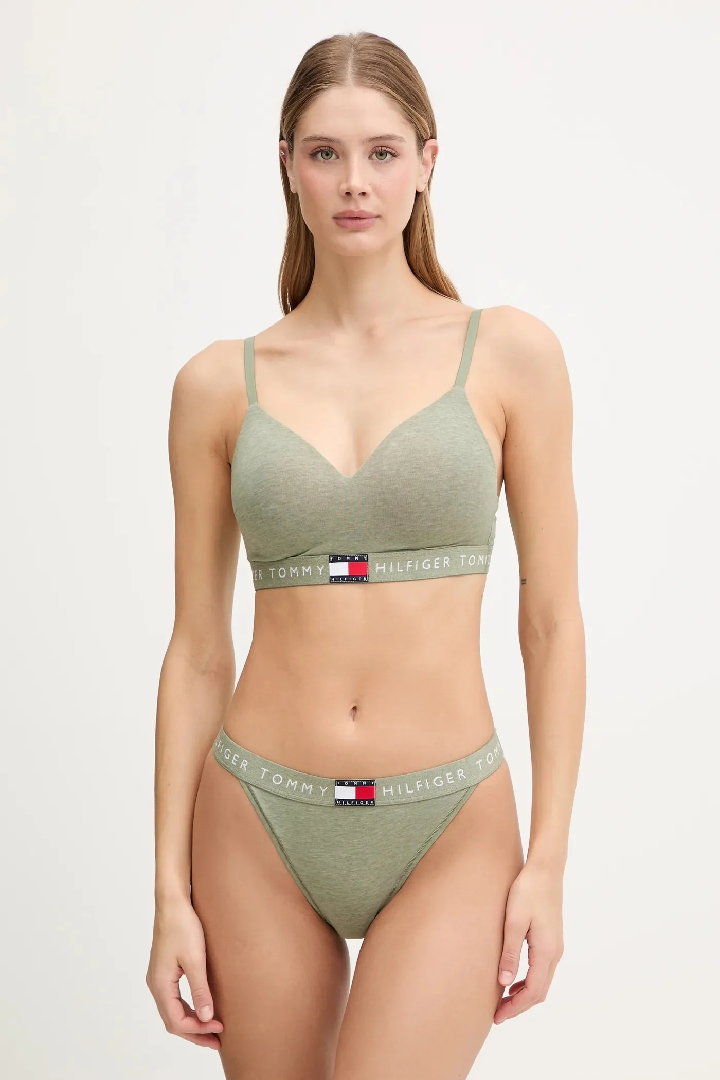 Бюстгальтер Tommy Hilfiger Heritage Padded Push-Up, зеленый — фото 2