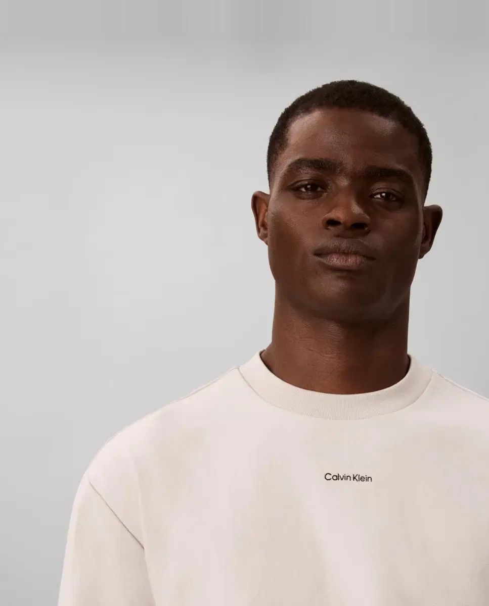 Мужской свитшот с круглым вырезом Calvin Klein, Серый — фото 3