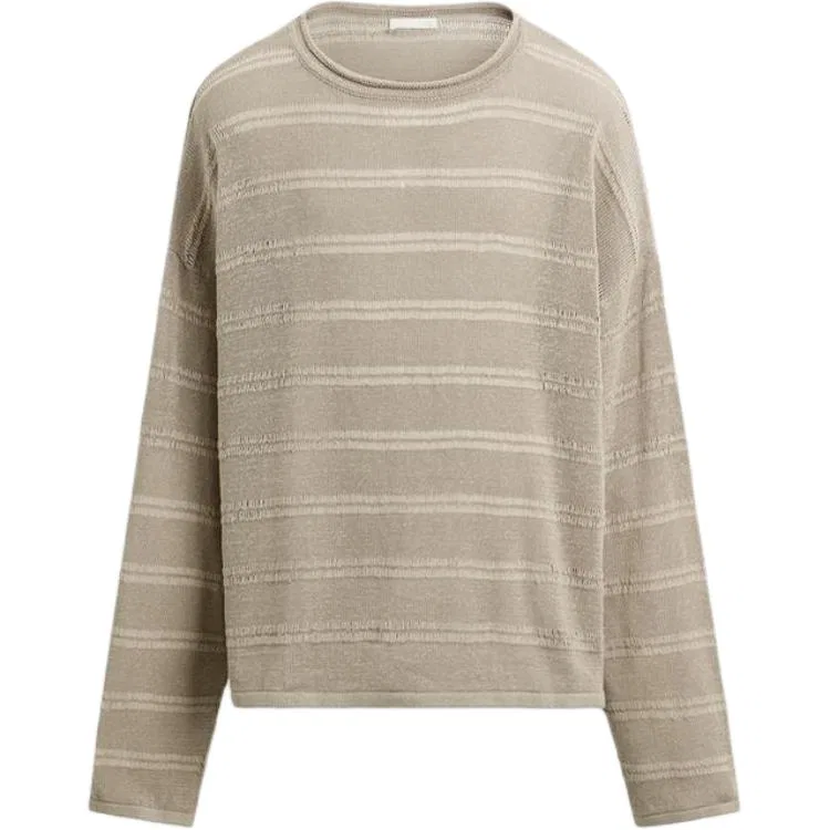 Мужской свитер с круглым вырезом Brown/Dark Taupe ZARA
