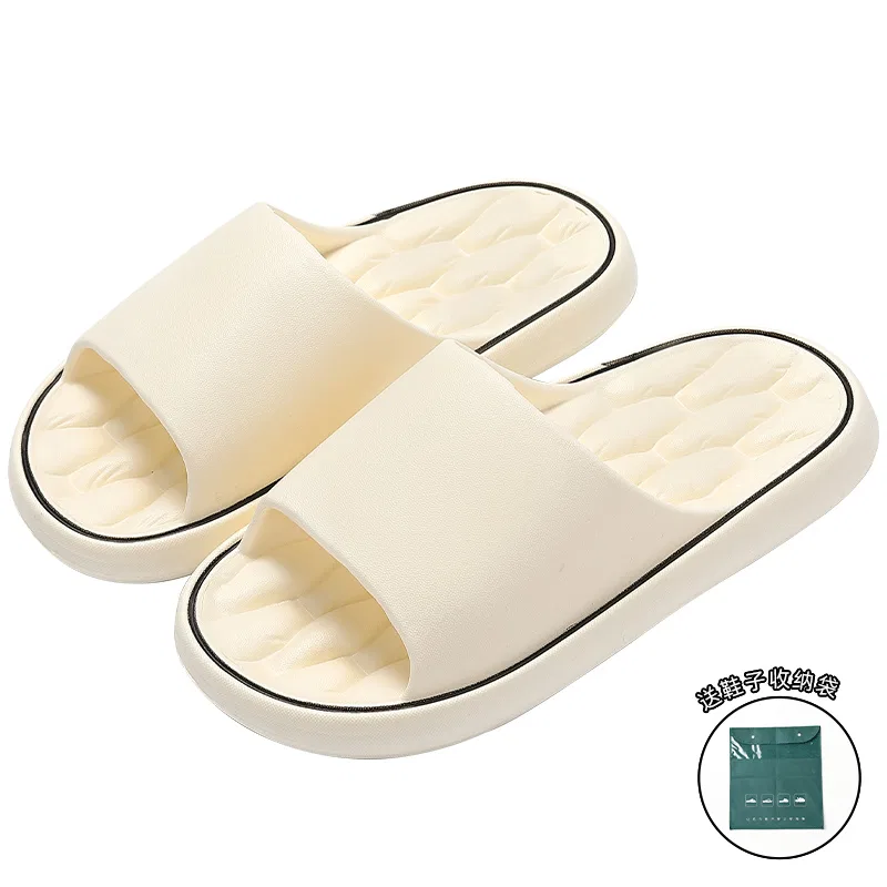 Детские домашние тапочки с толстой подошвой Red bean, White — фото 3