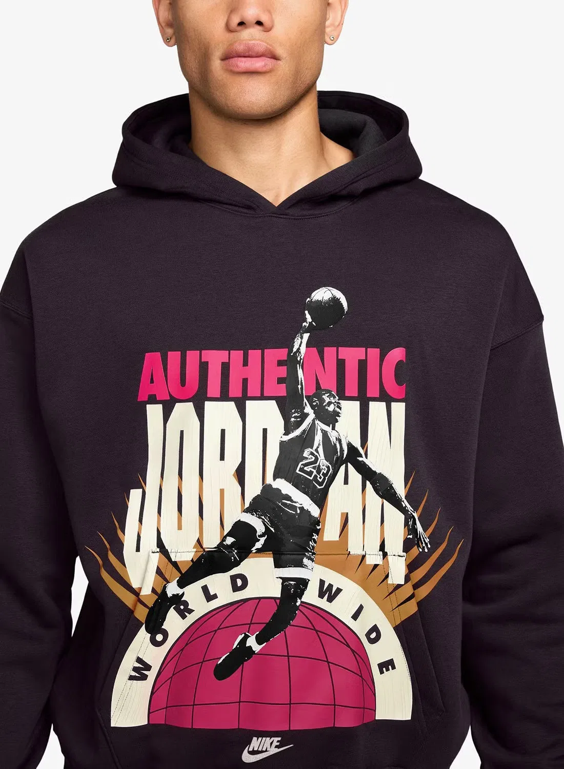 Худи с принтом Brooklyn AJ6 Jordan, черный