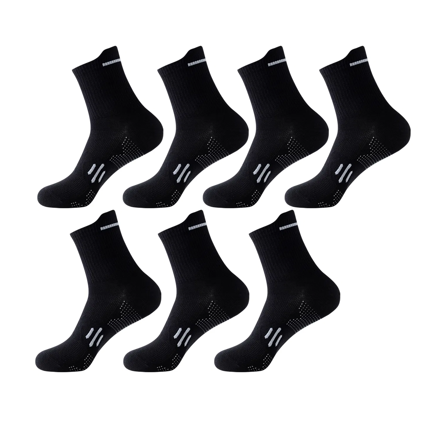 Детские носки с длинным голенищем [7 Pack] Black 7 MIIOW