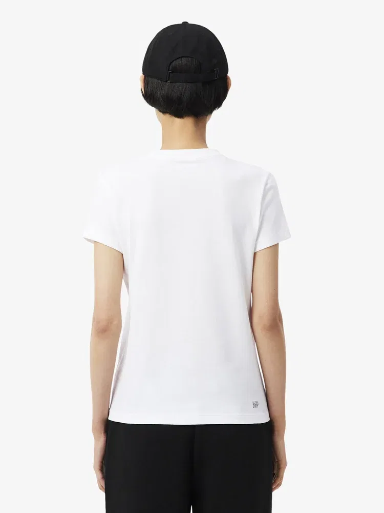 Футболка LACOSTE базовая, White — фото 4