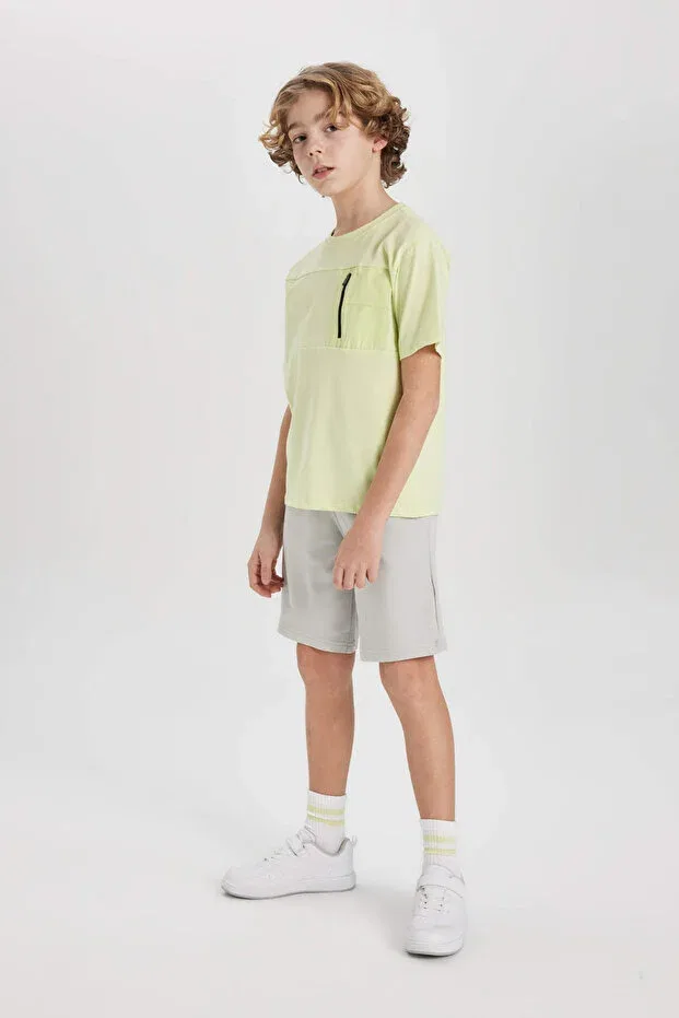 Детские шорты для мальчиков однотонные Defacto, Light Gray