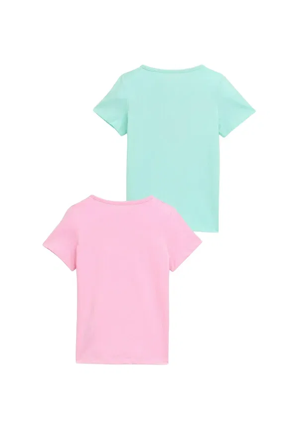 Футболка с принтом, хлопок, 2Pack - print t-shirt Tom Tailor, Light Mint — фото 2