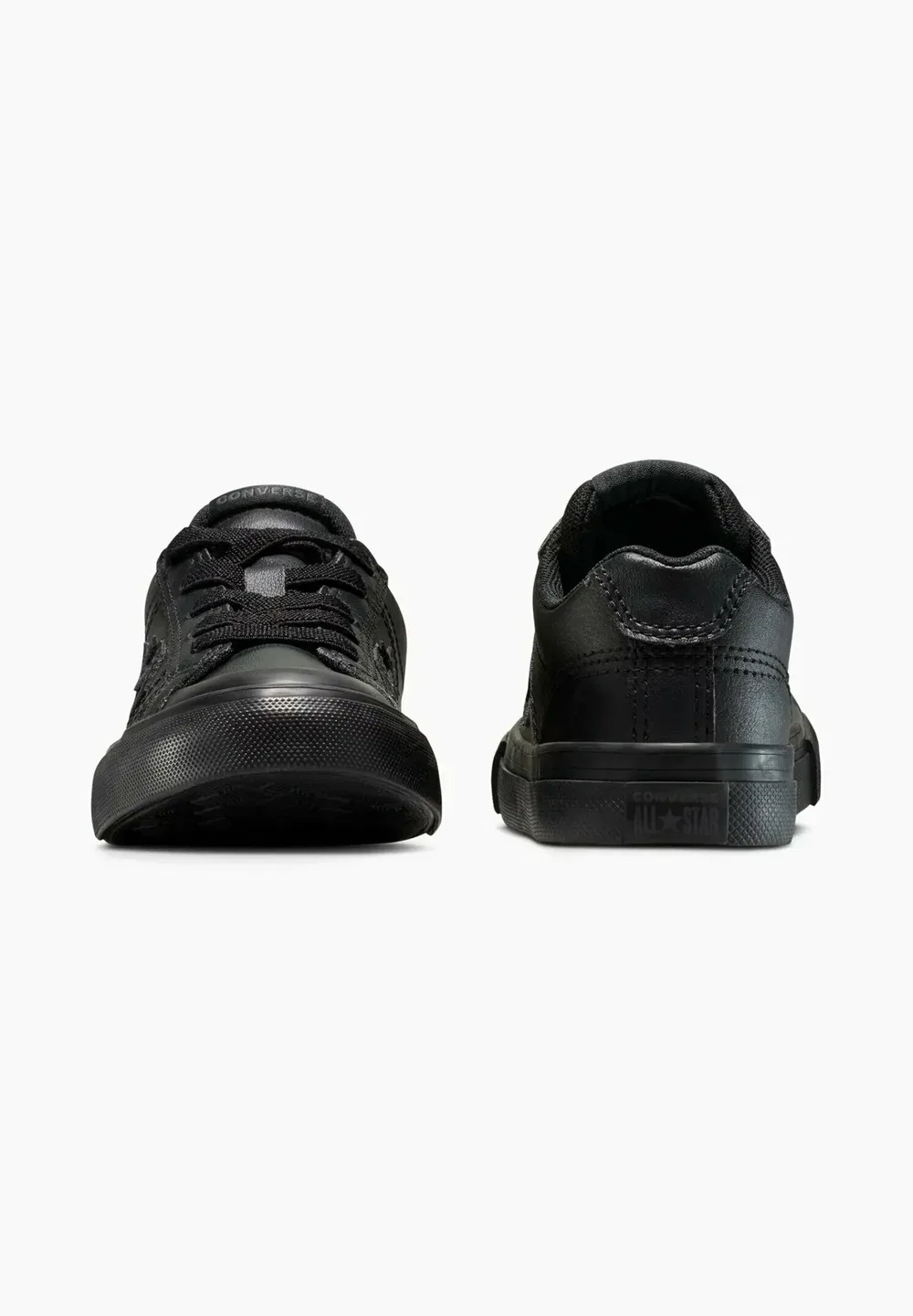 Низкие спортивные повседневные удобные кроссовки унисекс Converse, Black Black Black — фото 4