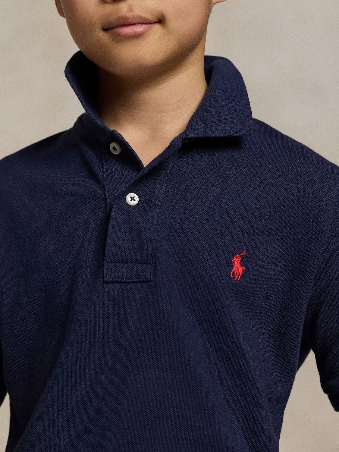 Поло из пике Polo Ralph Lauren, синий — фото 3