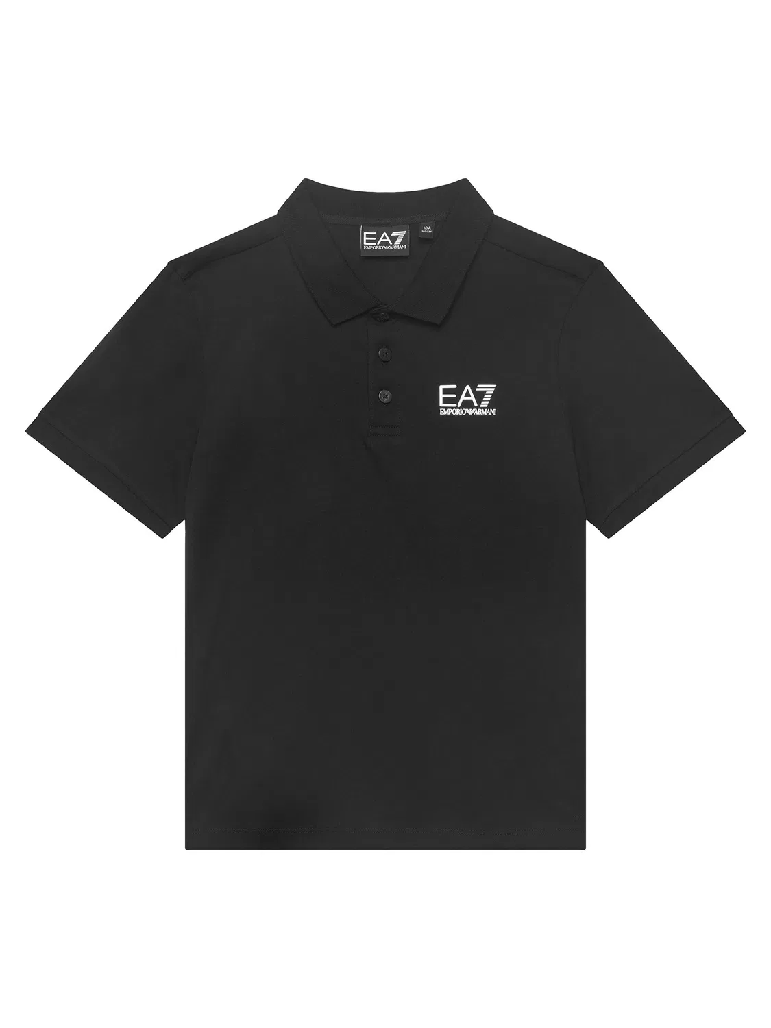 Поло стандартного кроя для мальчика Ea7 Emporio Armani, черный