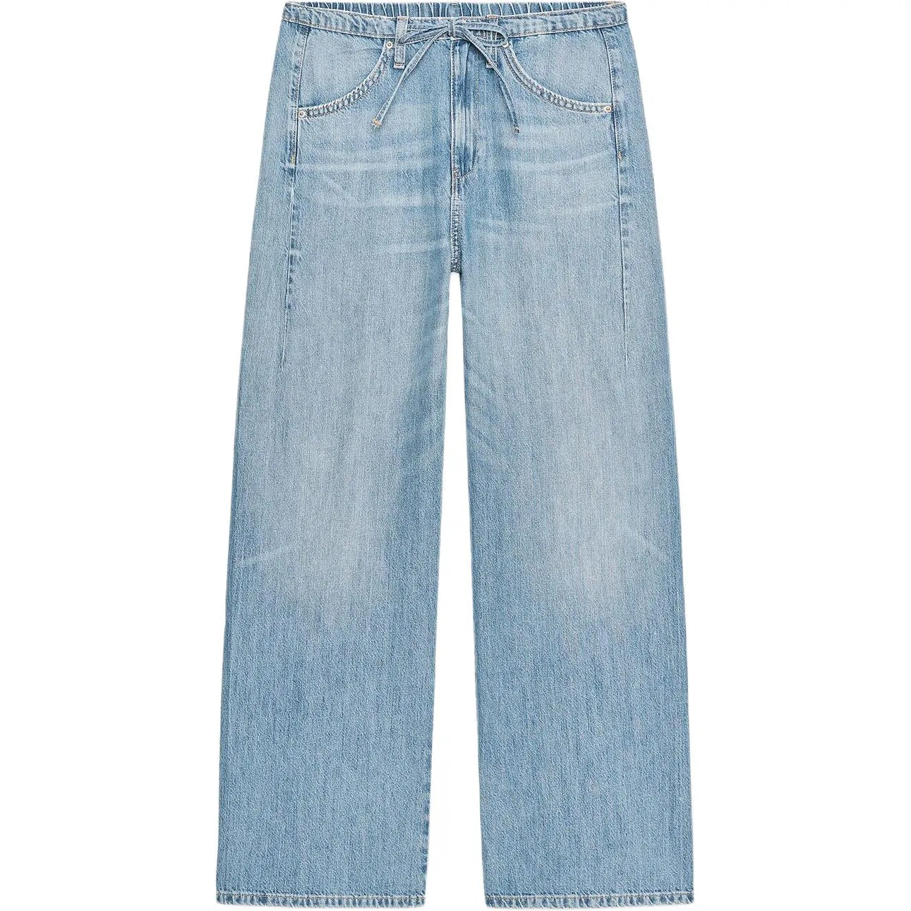 Женские джинсы прямого кроя средней посадки Trf Jeans ZARA, Blue