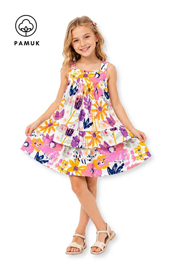 Детское платье для девочек с принтом Difa Kids, Multicolor — фото 2