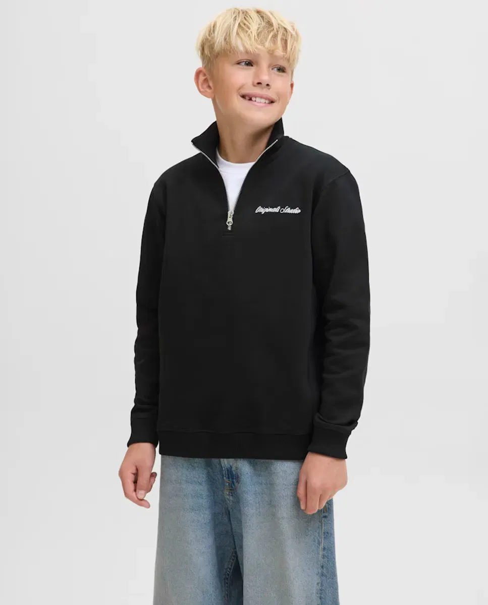 Детская худи для мальчиков с высоким воротником Jack & Jones, Negro