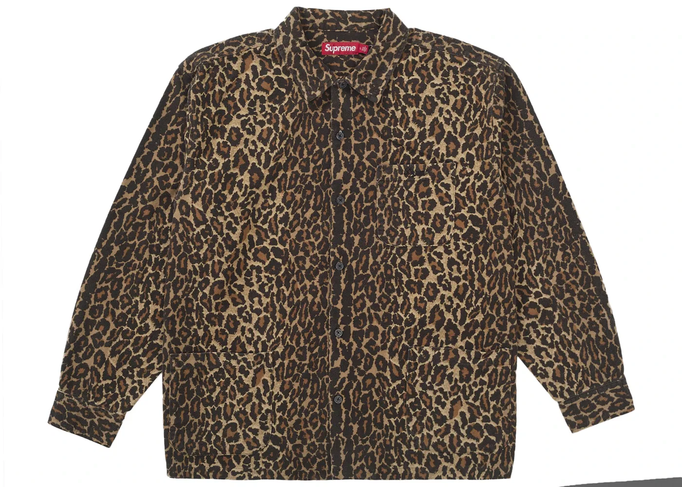 Мужская фланелевая пижамная рубашка с принтом Leopard Supreme, Leopard