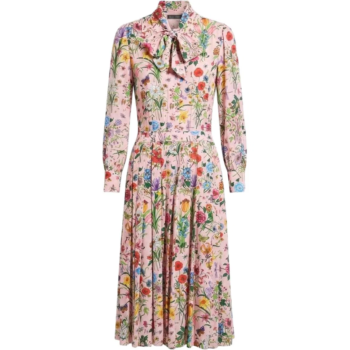 Женское платье с длинным рукавом Multicolor GUCCI, Multicolor