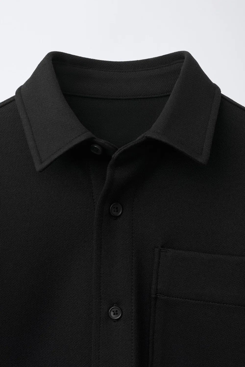 Удобная рубашка с карманами ZARA, Black — фото 3
