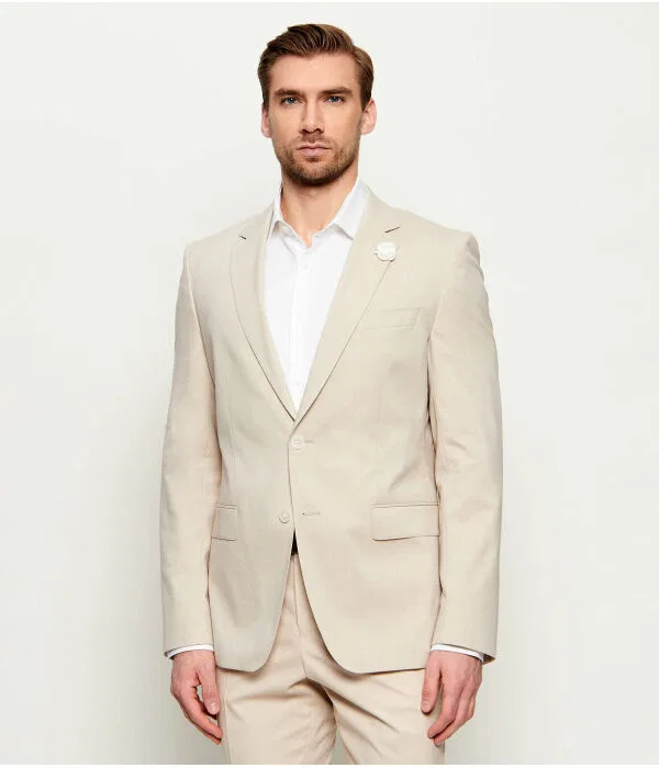 Мужской пиджак классический Slim Fit H-Huge-S-MM-251 BOSS, бежевый