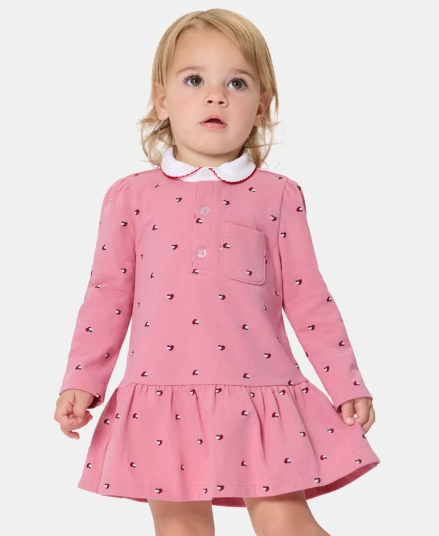 Детское платье с длинным рукавом и шорты, 2 предмета Tommy Hilfiger, Sea Pink — фото 2