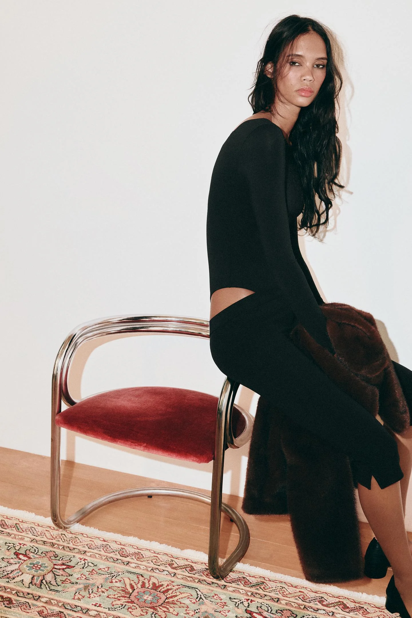 Боди Zara Combinado Encaje, черный — фото 2