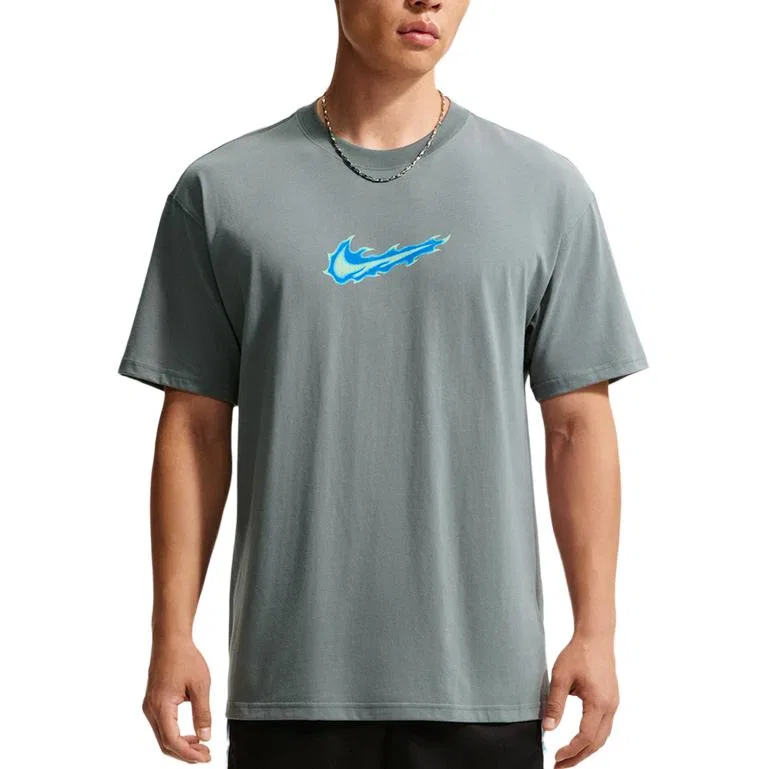 Футболка с круглым вырезом, прямая посадка, Nike, Gray