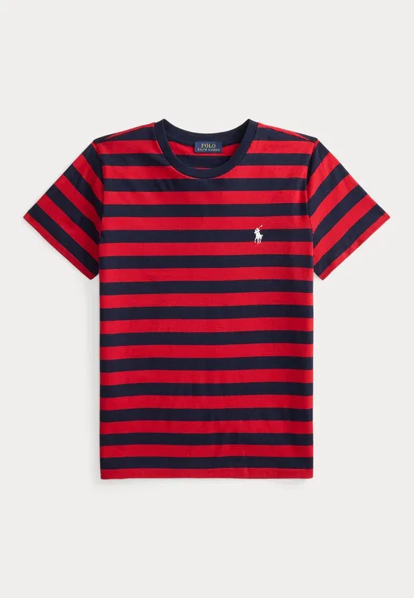 Футболка с полосками из джерси Polo Ralph Lauren, красный/темно-синий — фото 4