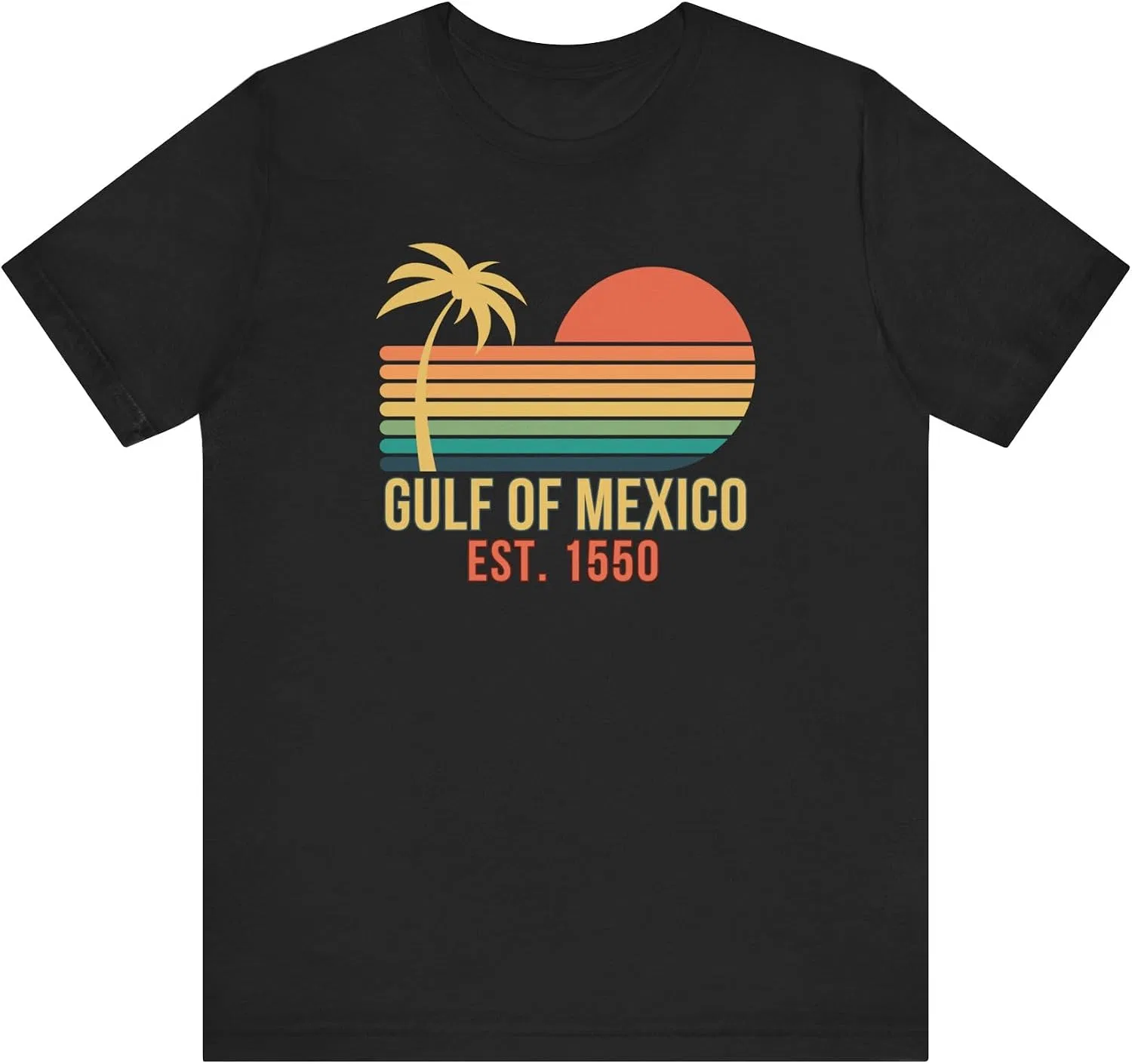 Футболка slim fit с принтом Gulf of Mexico Bella Canvas 3001, Black