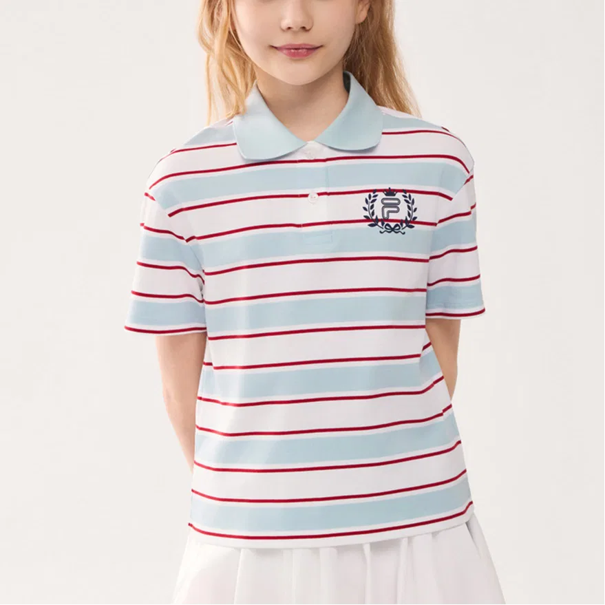 Детский поло с принтом Polo Collar Moderate FILA KIDS — фото 4