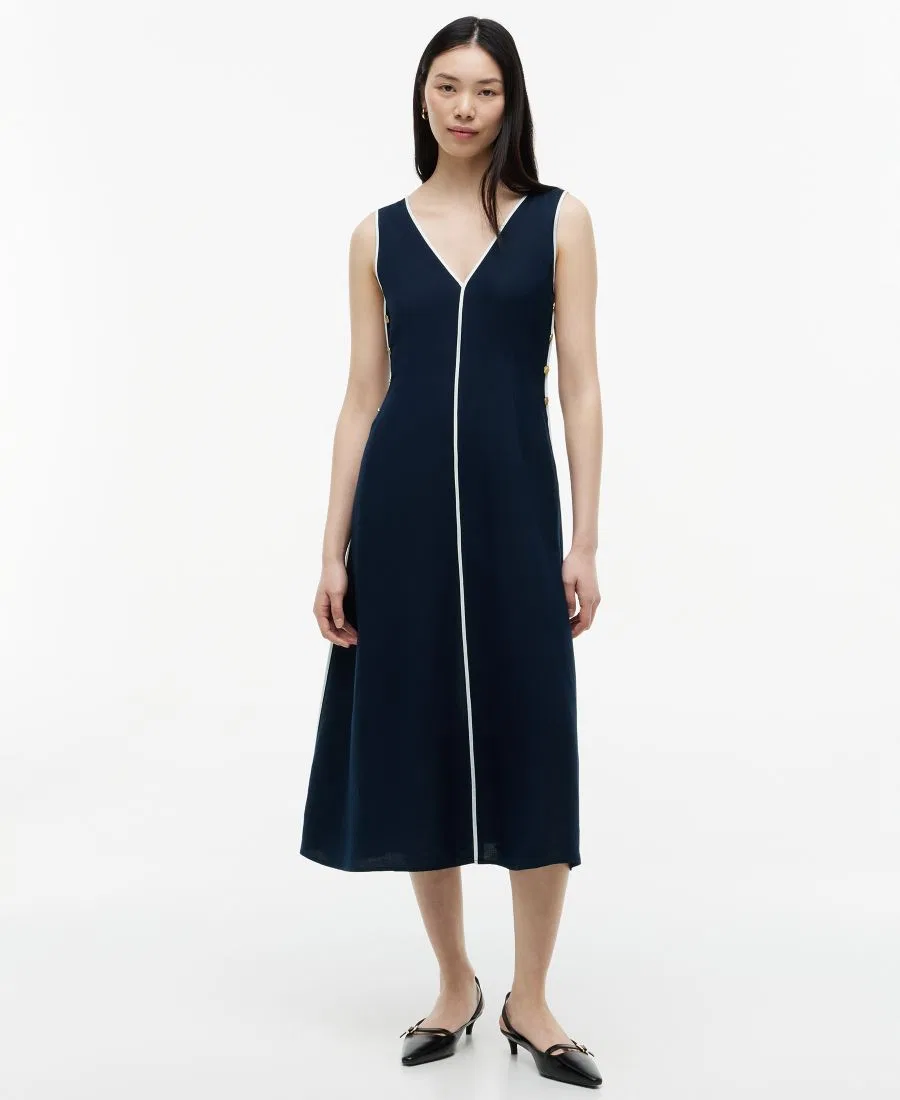 Платье-трапеция без рукавов из льна Tommy Hilfiger, Dark Night Navy