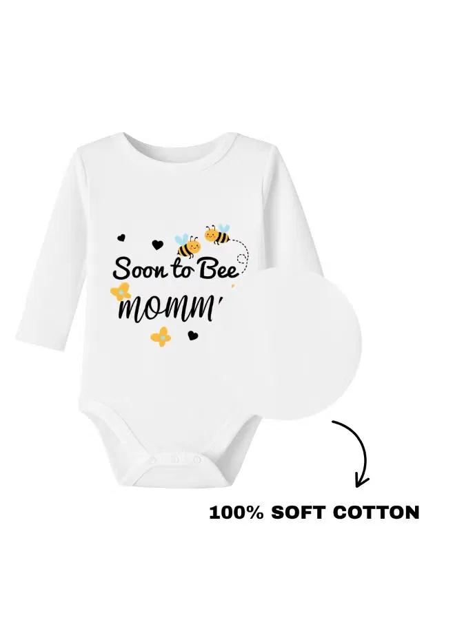 Боди-комбинезон с длинным рукавом с принтом Soon to Bee Mommy Printshop4Me, дизайн 4 — фото 4