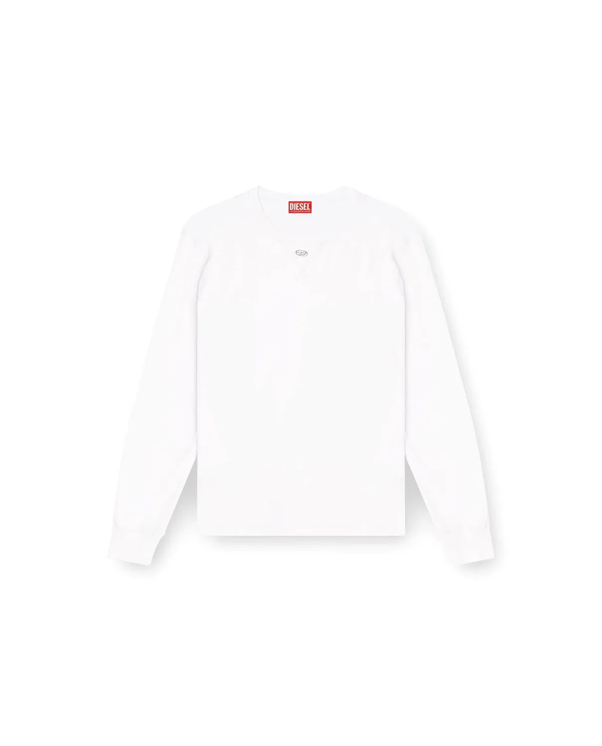 Мужская футболка с длинным рукавом из органического хлопка Oval D Diesel, Blanco — фото 4