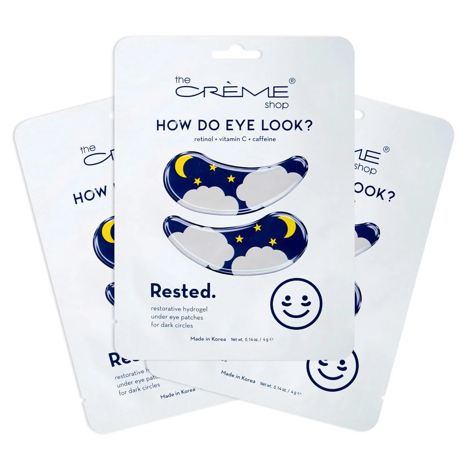 Патчи для глаз How Do Eye Look? Rested, The Crème Shop, 3 шт, 500 мл