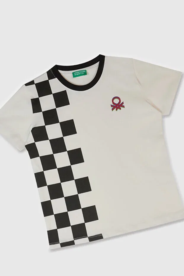 Детская футболка для мальчиков с коротким рукавом Benetton, Whitez
