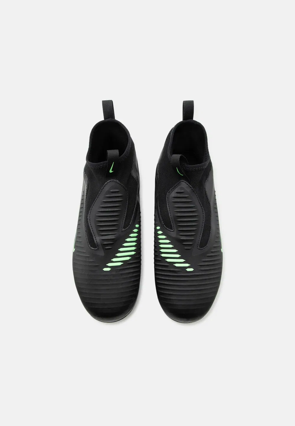 Футбольные бутсы Phantom 6 High Academy FG/MG унисекс для искусственных газонов Nike Performance, Black/Illusion Green — фото 4