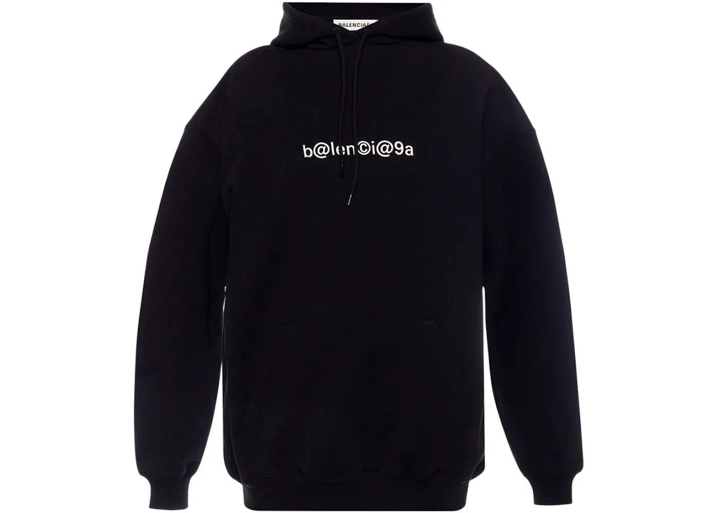 Женский худи оверсайз с принтом Large Fit Symbolic Hoodie Balenciaga, Black/White