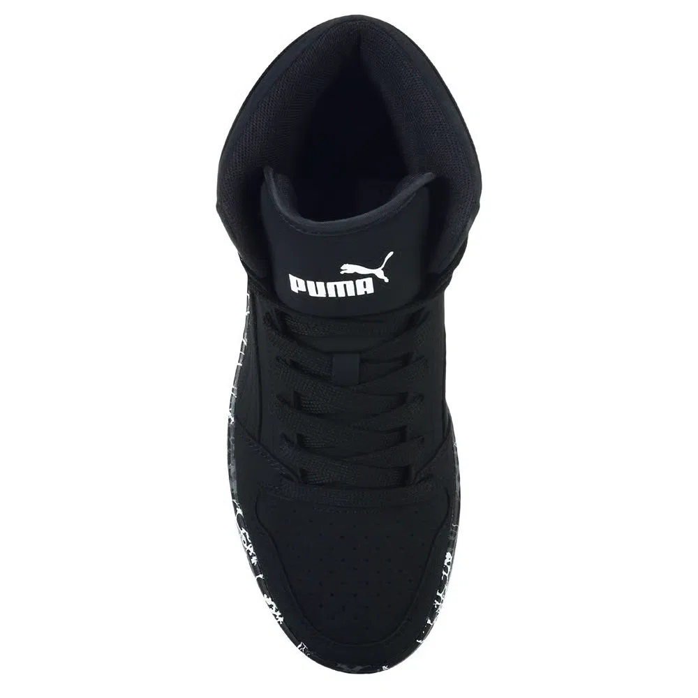 Детские высокие кроссовки Puma, Black/Nubuck — фото 4