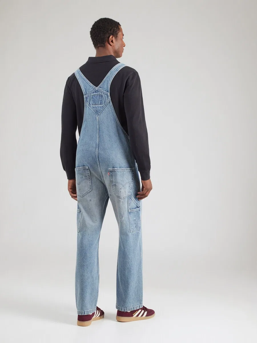 Джинсовый комбинезон LEVI'S свободного кроя, цвет светло-голубой — фото 4