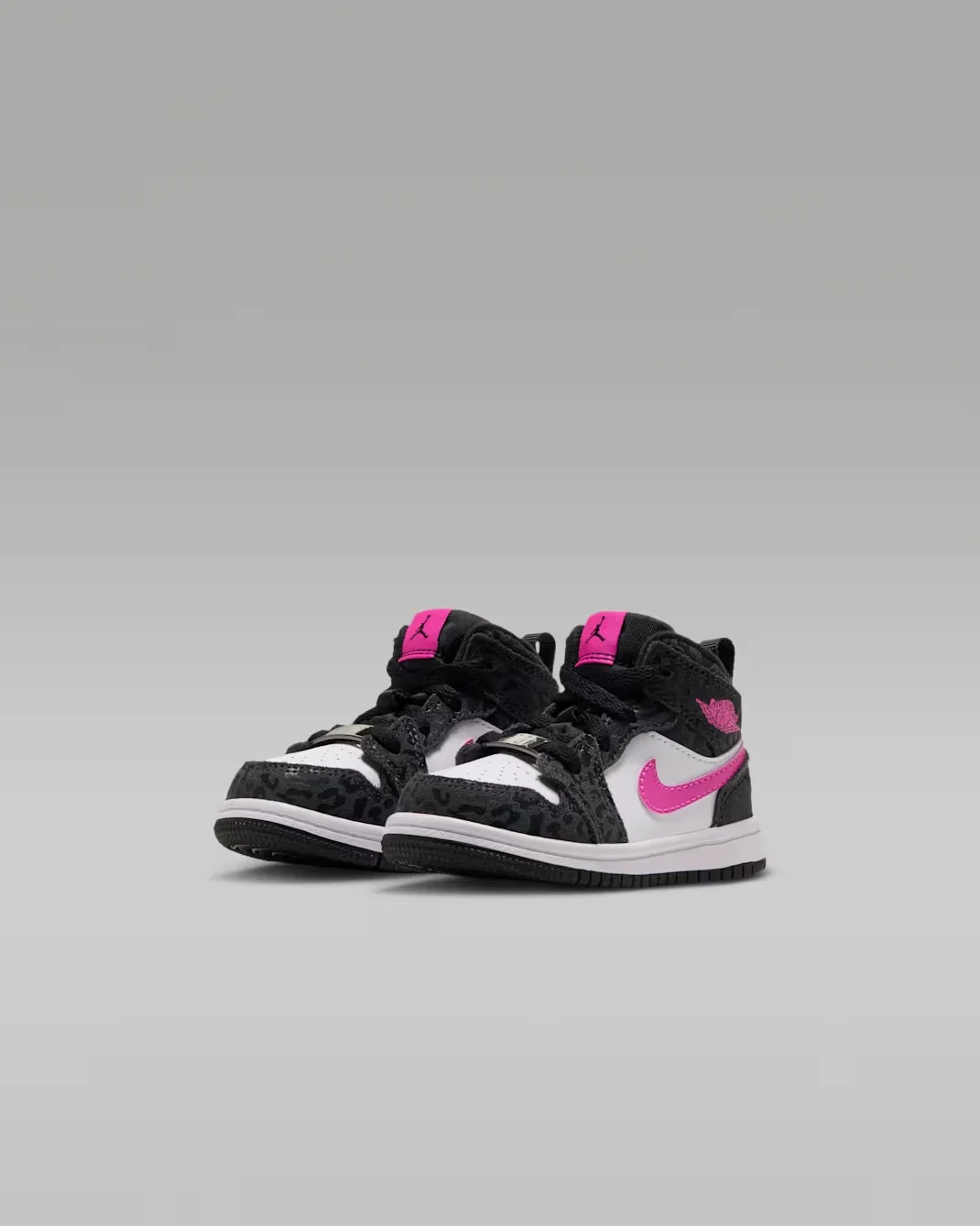 Кроссовки детские Nike Jordan 1 Mid SE, черный/розовый — фото 4