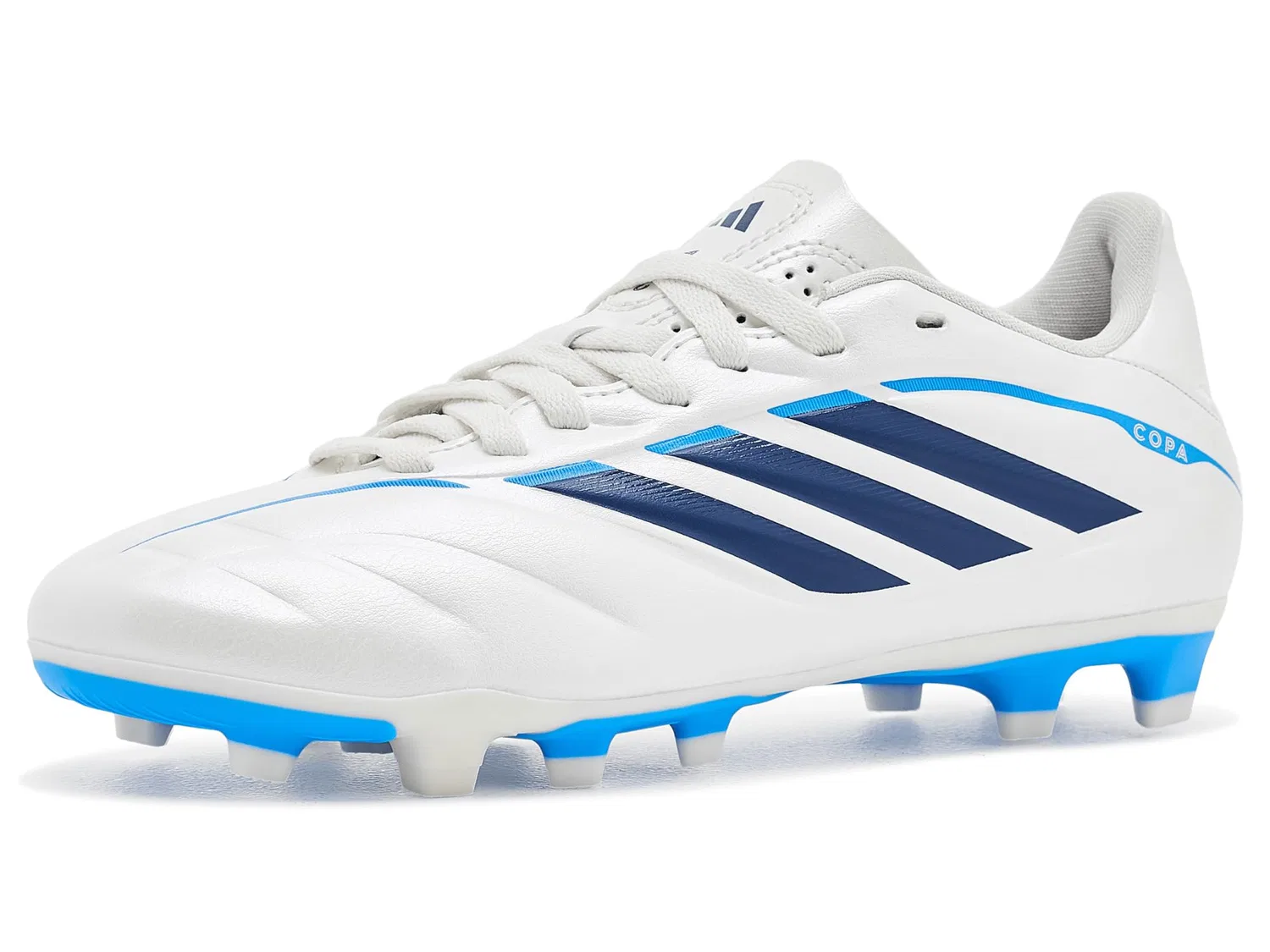 Бутсы Copa Pure IV Club Firm Ground/Multi Ground (для маленьких и больших детей) Adidas Kids, Zero Metallic/Dark Blue/Lucid Ray Blue