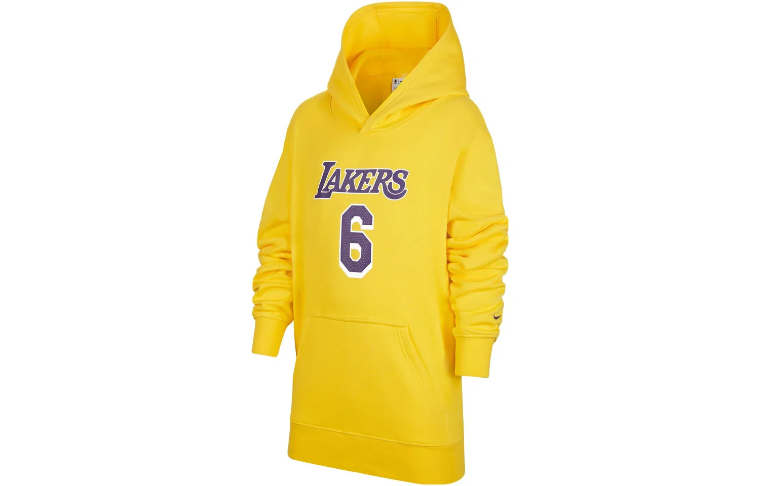 Детский свитшот с принтом Nike Letter Print Fleece Hoodie, Luo Yellow