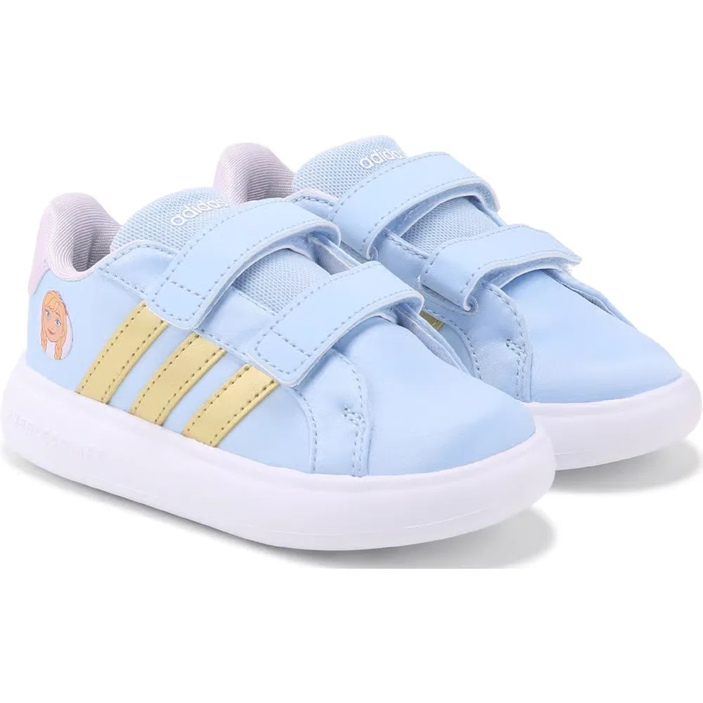 Детские кроссовки Disney Grand Court 3.0 для малышей Adidas, Blue/Gold Anna