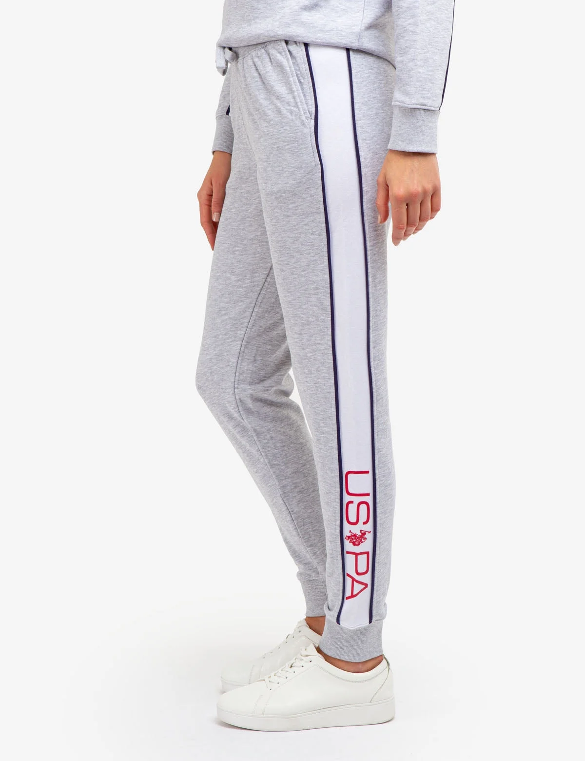 Женские джоггеры U.S. Polo Assn. USPA High Waisted With Piping, серый — фото 4