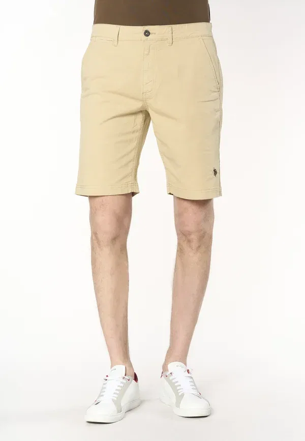 Шорты хлопковые Shorts U.S. Polo Assn., beige, бежевый