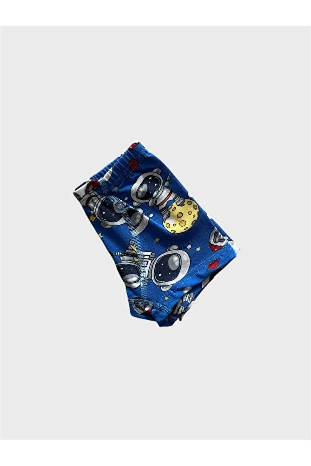 Детский комплект нижнего белья для мальчиков с принтом Astronaut Pattern Tusem Butik Homewear, Blue — фото 4