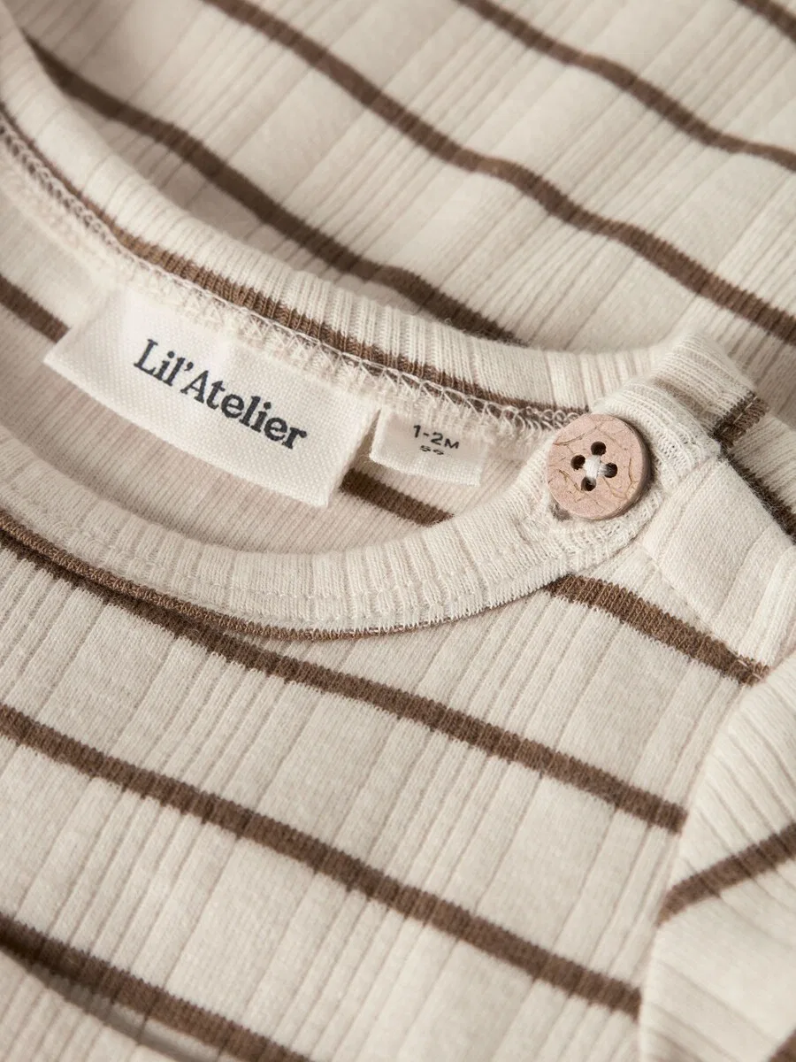 Комбинезон/боди Lil'Atelier из белой шерсти — фото 3