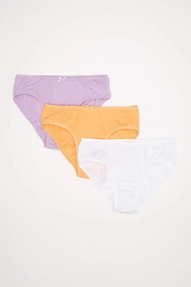 Детские трусы для девочек хлопковые набор 3 шт Slip Defacto, Purple-Pr143