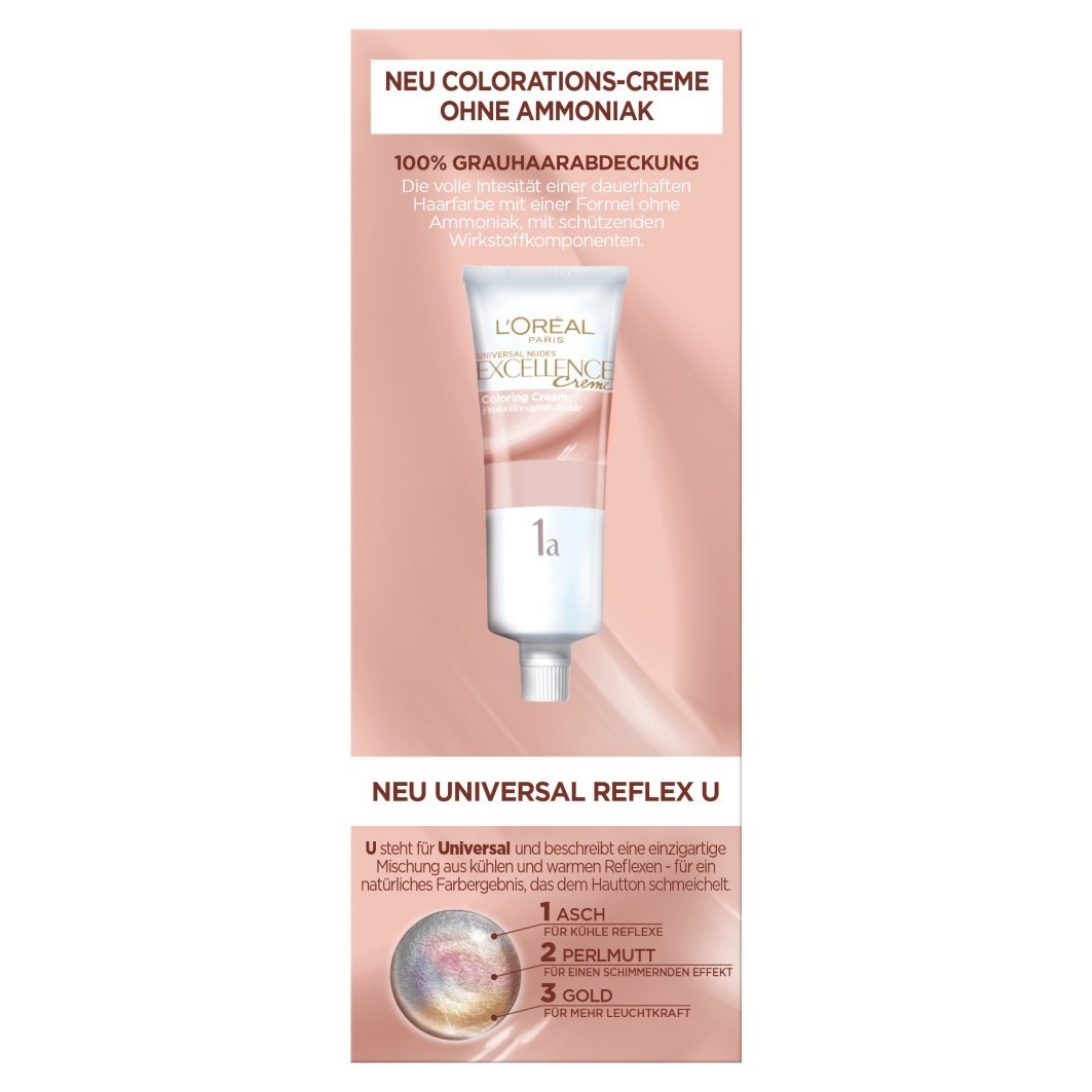 Краска для волос excellence creme universale nude-töne Loreal Paris, 4u - mittelbraun, количество 1 шт. — фото 3